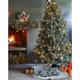 thumbnail image 3 of Light Blue Snowman Christmas Christmas Tree Skirt 48 Inches Large Christmas Skirt Tree, Christmas Tree Xmas Winter Snowflake Tree Skirt Christmas Decorations for Fireplace Party Indoor Outdoor, 3 of 7