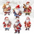thumbnail image 5 of Santa Decorative Wooden Clip-on Ornaments of 6 by G. Debrekht - Christmas Decor - 8090009C-S6, 5 of 11