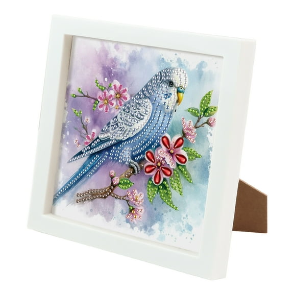 Diamond Painting Kit with Frame, Creative Diamond Art with Bird Motif in Unique Shape, Ideal for Home Decor and Gifts 6.69 x 6.69 in
