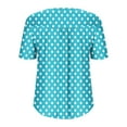 thumbnail image 4 of Plebaso Plus Size Shirts for Women Polka Dot Short Sleeve Tops Women's Casual Summer Oversized T Shirts, 4 of 6