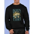 thumbnail image 2 of Born To Fish. Sweatshirt Men -Image by Shutterstock, Male 4X-Large, 2 of 4