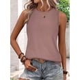 thumbnail image 6 of Tank Tops for Women Sleeveless Eyelet Shirts Gray Pink XL, 6 of 7