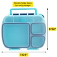 thumbnail image 3 of Tasty Kids Bento Box with Removable Tray and Handle, Blue, 3 of 10