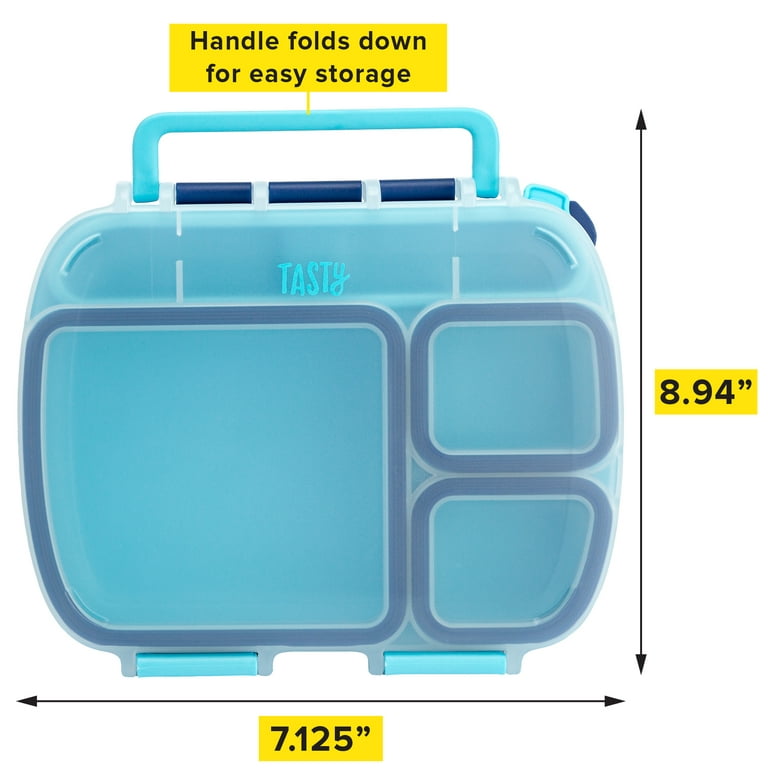 Tasty Bento Box, Lunch Box for Kids and Adults with Removable Tray and  Handle
