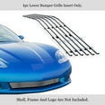 thumbnail image 3 of APS Compatible with Chevy Corvette 2006-2010 C6 Z06 Lower Bumper Stainless Steel SS Chrome Billet Front Grill Grille Insert C65768A, 3 of 7