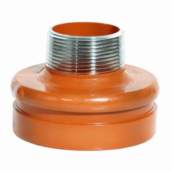 Gruvlok Threaded Reducer, Ductile Iron, 4 x 2 in 0390037158
