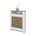 thumbnail image 5 of Depot E-Shop Parma Radiator Cover Cabinet, 1 Shelf, White / Walnut, 5 of 5