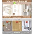 thumbnail image 4 of Broom Holder Over The Door - 304 Stainless Steel Mop and Broom Holder Wall Mounted or Hanging Over The Door with Hooks - Broom Hanger, Broom Storage Tool Organizer for Closet Laundry - light beige, 4 of 9
