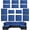 Blue, variant on 14 count Outdoor Patio Furniture Cushion Covers,  & Sun-Resistant Zippered,Fit for Patio Furniture Sectional Sofas and Wicker Rocking Chairs,3 Sizes,Dark Blue,Covers Only