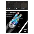 thumbnail image 4 of Kework 2 Pies 48Gbps Hdmi 8K@60Hz Cable De Extensión Ultra Hd Hembra Recta A Ángulo Izquierdo Macho Hdmi 2.1 Extensor Cable Protector De Alta Velocidad Para Xbox Tv Ps4 Ps5 Switch Soporte 4K@120Hz 3D, 4 of 5