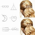 thumbnail image 2 of Yokua Heart Hair Pins Star Barrettes Metal Hair Clip Silver Moon Star Hair Clip, 2 of 20