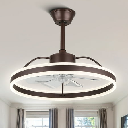 

Dawn Whisper Modern Scandinavian Flush Mount and Downrod Ceiling Fans 6 Speeds Smart App Remote Control For Bedroom