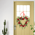thumbnail image 5 of LED Lighted Valentine's Day Wreath, 16 Inch Heart Shaped Garland Simulation Red Rose Flower Wreath for Front Door Wedding Hanging, 5 of 9