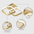 thumbnail image 3 of Q&S Hallway Light Led Square Modern Gold Close to Ceiling Lights Fixture for Hallway Living Room Bedroom Kitchen Bathroom Lights, 3 of 7