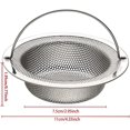 thumbnail image 2 of Juego de 2 coladores para fregadero de cocina, de acero inoxidable, con asa de elevación, diámetro exterior 11 cm x altura 2 cm., 2 of 5