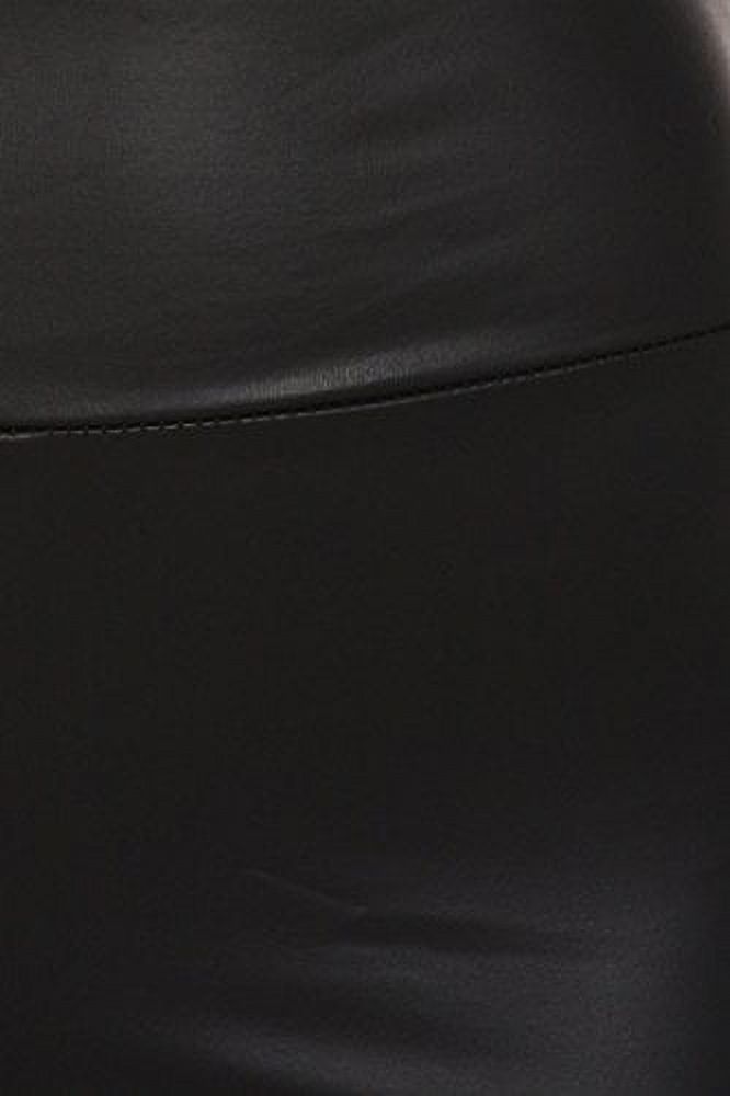 2Chique Boutique Women's Faux Leather High Waisted Leggings (small)