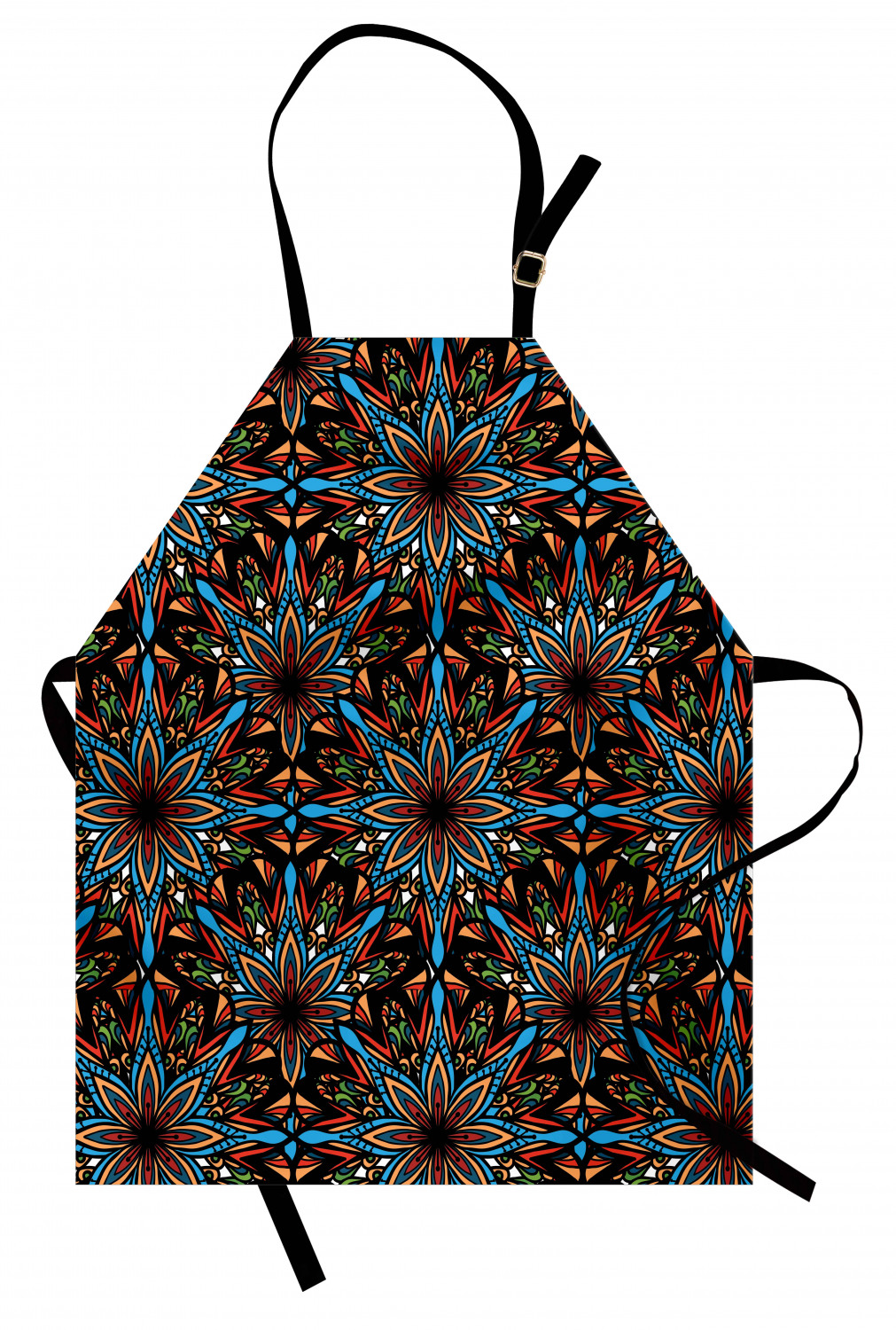 Abstract Floral Apron, Colorful Petal Forms Repetitive Design Abstract ...