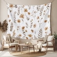 thumbnail image 2 of Brown Spring Floral Tapestry for Bedroom Wall Hanging Tapestry, Flowers Leaves Elegant Pastoral Ceiling Backdrop Tapestries Poster Blanket Wall Decor for Teens Room Living Room Dorm 59" x 90", 2 of 8