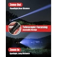 thumbnail image 3 of Pack LED Flashlights, 2000 Lumens Bright Tactical Flashlights with 5 Modes, Waterproof Zoomable Flashlight, Portable Flashlight for Camping, Hiking, Outdoor, Home Emergency, 3 of 5