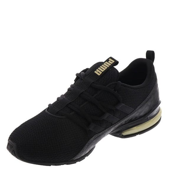 PUMA Women's Riaze Prowl Running Shoe, Black/Leopard/Team Gold, 8