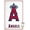 Premium Poster & Mount Bundle, variant on MLB Los Angeles Angels - Logo 17 Wall Poster, 14.725" x 22.375"