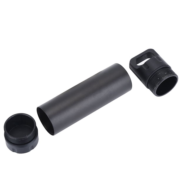 Botella de Medicina Pastillero,Pastillero Primeros Auxilios Botella de Píldora de Medicina Impermeable de Medicina de Caja de Píldora Aleación de Aluminio Portátil para Camping al Aire Libre(Negro) Unbranded TJB01266-01