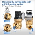 thumbnail image 4 of Nilight RV Water Pressure Regulator for RV Camper, Adjustable Handle Water Pressure Regulator Valve with Gauge and Inlet Screen Filter, Brass Lead-free Reducer Valve Filter for Camper Travel Trailer, 4 of 7