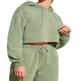 thumbnail image 3 of Sweats à Capuche pour Femmes à Cordon de Couleur Unie, 3 of 5