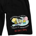 thumbnail image 2 of Ed Edd N Eddy Neighborhood Society For The Pursuit Of Jawbreakers Men's Black Sleep Pajama Shorts-Large, 2 of 5