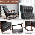 thumbnail image 5 of AVAWING Upholstered Rocking Chair Set of 2, Modern High Back Armchair, Adult Single Sofa, Old Man Chair, Black, 5 of 8