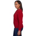 thumbnail image 4 of Alfred Dunner Classic Crew Neck Chenille Pullover Sweater (US, Alpha, Medium, Regular, Petite, Petite, Grey), 4 of 4