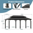 thumbnail image 2 of Modern Shade The Horizon 12'x20' Hardtop Outdoor Gazebo with Netting and Ventilation, 2 of 8