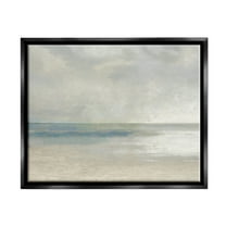 Stupell Abstract Beach Horizon Landscape Landscape Painting Black Floater Framed Art Print Wall Art
