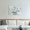 thumbnail image 2 of White Poppy Bouquet on Grey by Nan Wrapped Canvas Art Painting Print, 2 of 4