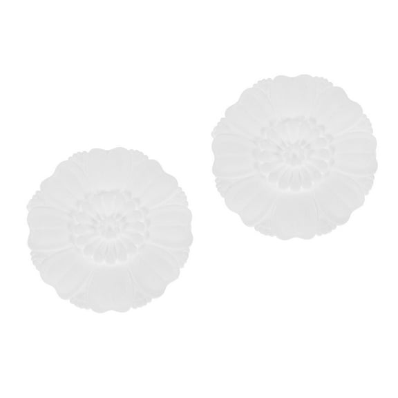 OUNONA 2pcs Indoors Ceiling Medallion Easy Installation Ceiling Cover Canopy Light Medallion Embossed Ceiling Light Cover Plate For Replacement