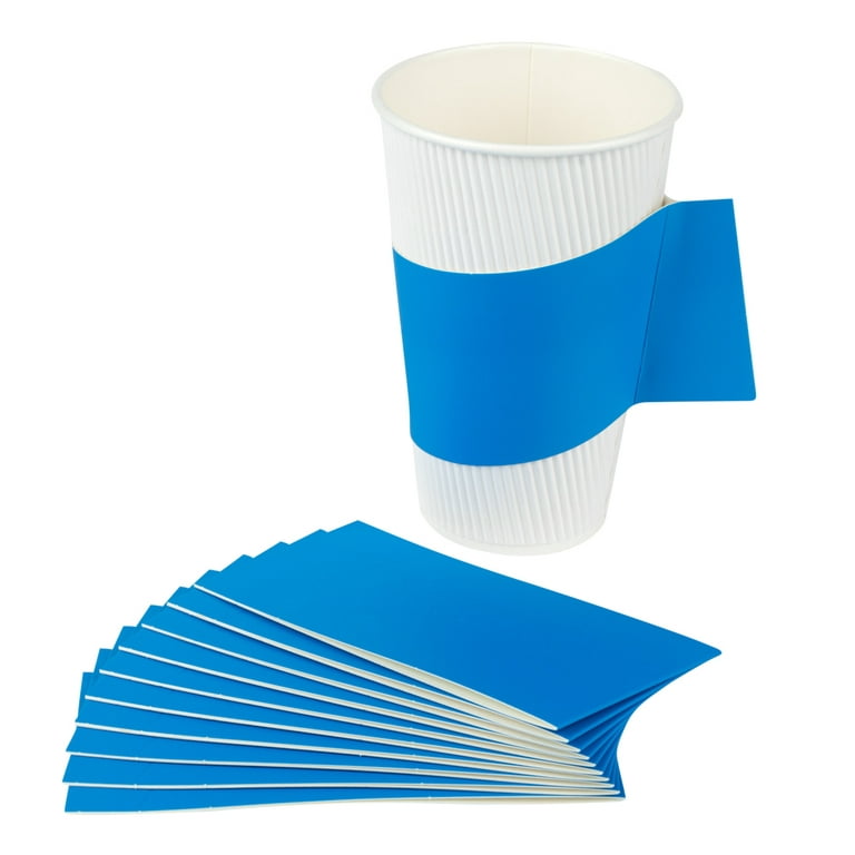 Sleeves ONLY: Restpresso Hot Coffee Sleeves with Handle, 1000 Disposable Cup Sleeves - Cups Sold Separately, Fits 12-, 16-, and 20-Ounce Cups, Navy Bl