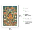thumbnail image 2 of Medicine Buddha - Bhaishajyaguru - Buddhist Deity - Vintage Tibetan Thangka Buddhist Painting - Tibet, 13th Century - Bamboo Fine Art 290gsm Paper (Unframed) 12x16in, 2 of 4