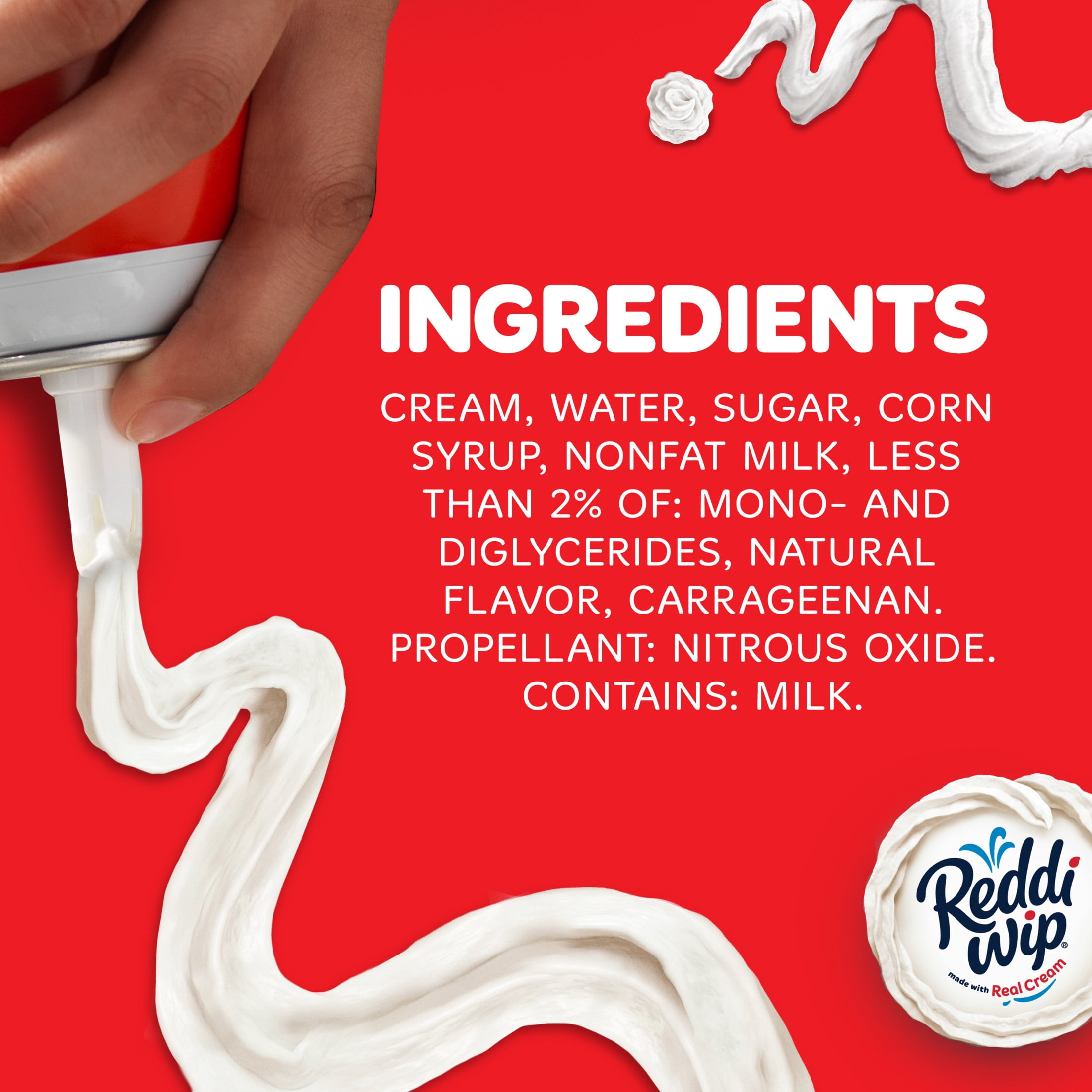 Reddi-wip Original Whipped Topping Made with Real Cream, 6.5 oz