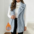 thumbnail image 2 of Aboser Fuzzy Sherpa Vest for Women Soft Plush Fleece Jacket Trendy Shawl Collar Vests Casual Open Front Tunic Jackets Sleeveless Outerwear Coats, 2 of 9