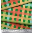 thumbnail image 2 of Soimoi Green Cotton Cambric Fabric Check Check Decor Fabric Printed Yard 42 Inch Wide, 2 of 3
