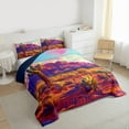 thumbnail image 3 of Homewish Desert Botanical Cactus Full Size Comforter Sets,Western Cowboy Tribal Bedding Comforter Set,Natical Landscape Bedding Sets For Men Women,Microfiber Bedroom Decor Reversible,3pcs, 3 of 8