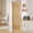burlywood, variant on 70.5" Fluted Tall Corner Cabinet, 4-Tier Corner Pantry Storage Cabinet with 2 Adjustable Shelves for Kitchen, Dining Room, White