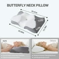 thumbnail image 2 of Cervical Neck Pillow for Pain Relief,Side Sleeper Pillow for Sleeping, Ergonomic Memory Foam Pillows for Shoulder, Supportive Cooling Pillow Comfortable Cushion for Nap Time Sleep Quality -White Grey, 2 of 9
