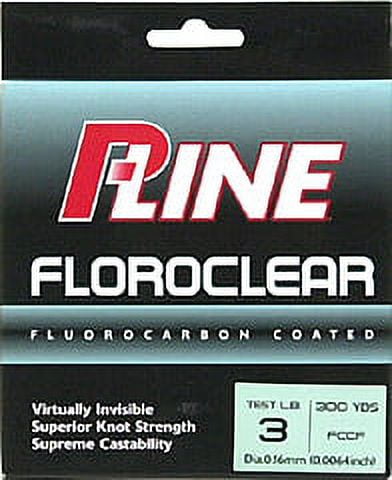 P-Line Floroclear Fishing Line, Clear, 3 lb. Test, 300yds 