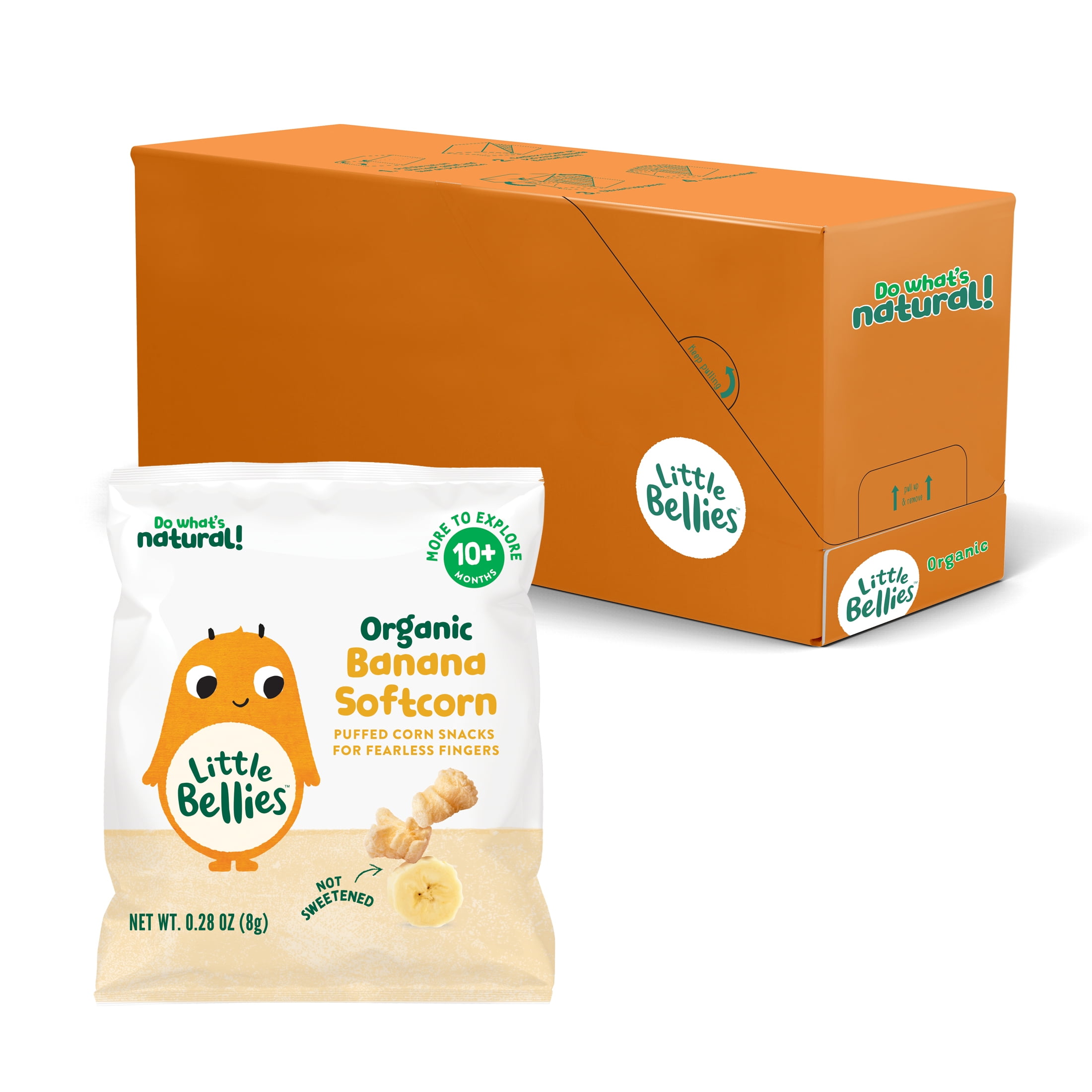 (2 pack) Little Bellies Organic Banana Softcorn Snack, 0.28 oz Bag