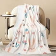 thumbnail image 4 of Uutvmp Luxury Plush Easter Blanket, Cute Bunny Easter Eggs Flower Leaves Throw Blanket for Couch, Lightweight Soft and Warm Throws Blankets for Sofa Bed Living Room in Spring, 4 of 7