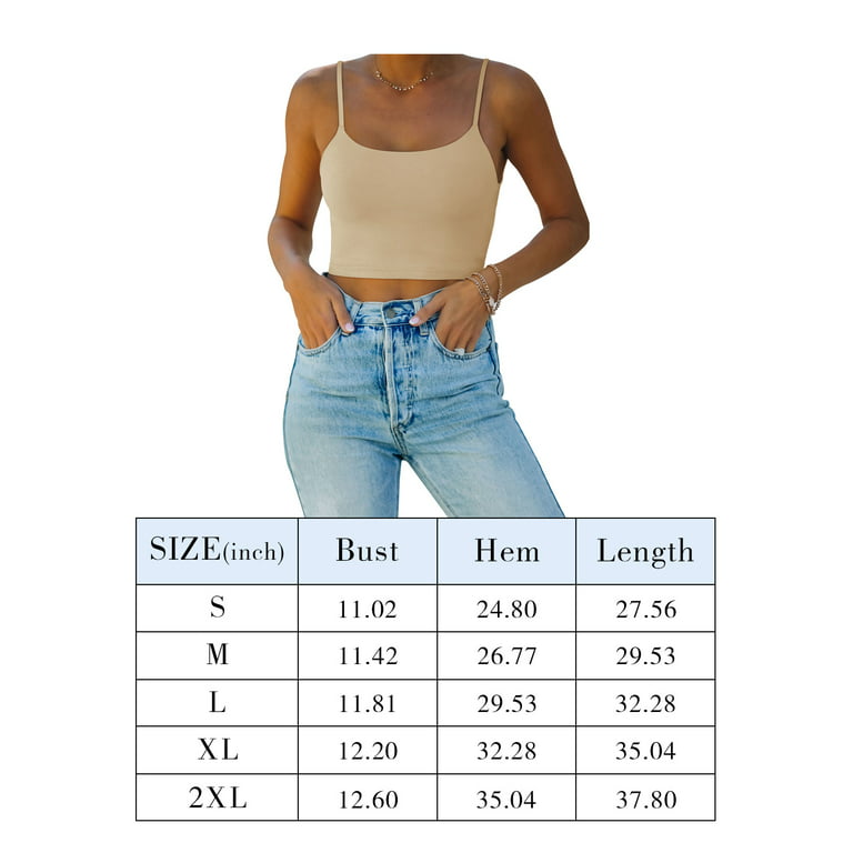 REORIA Women's Sexy Square Neck Double Lined Seamless Sleeveless Cropped  Tank Yoga Crop Tops