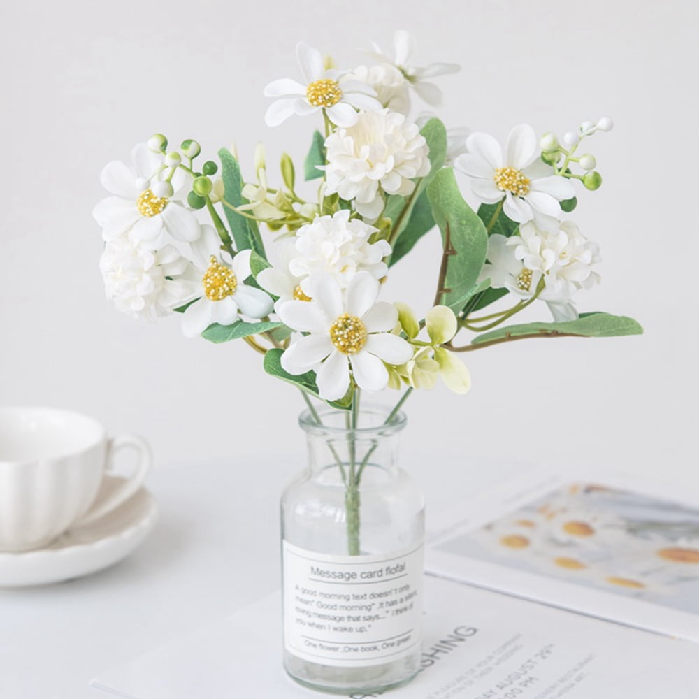 Artificial Lilac Fake Flowers Silk Plastic Plant Arrangement for Home