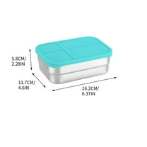 hulanddfd 720ml Stainless Steel Rectangle Bento Box, Food Storage Snack Containers with Silicone Lids Dishwasher safe Lunch Box for Meal Prep Leftovers