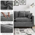 thumbnail image 2 of Domicare Modern 4-Piece Sectional Sofa with 2 Ottomans, Sofas for Living Room, Living Room Furniture,Light Grey, 2 of 6